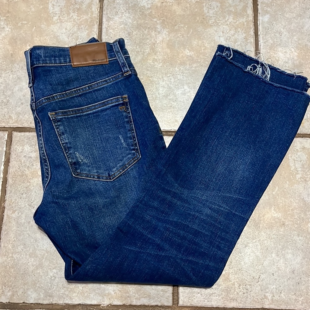 Madewell Cali Demi-Boot Jeans in Preston Wash: Raw-Hem Edition size 25